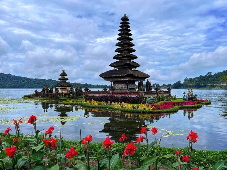 Pura Ulun Danu Beratan, or Pura Bratan, is a major Hindu Shaivite temple in Bali, Indonesia. The temple complex is on the shores of Lake Beratan in the mountains near Bedugul.